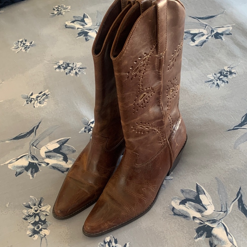 Matisse Brown Leather Heeled Boots
